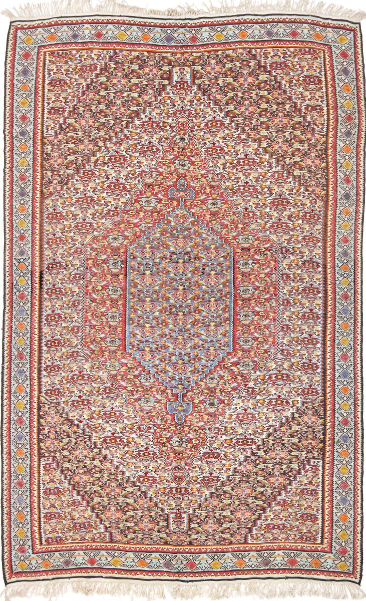 Persian Rug Kilim Senneh 8'6"x5'3" 8'6"x5'3", Persian Rug Knotted by hand