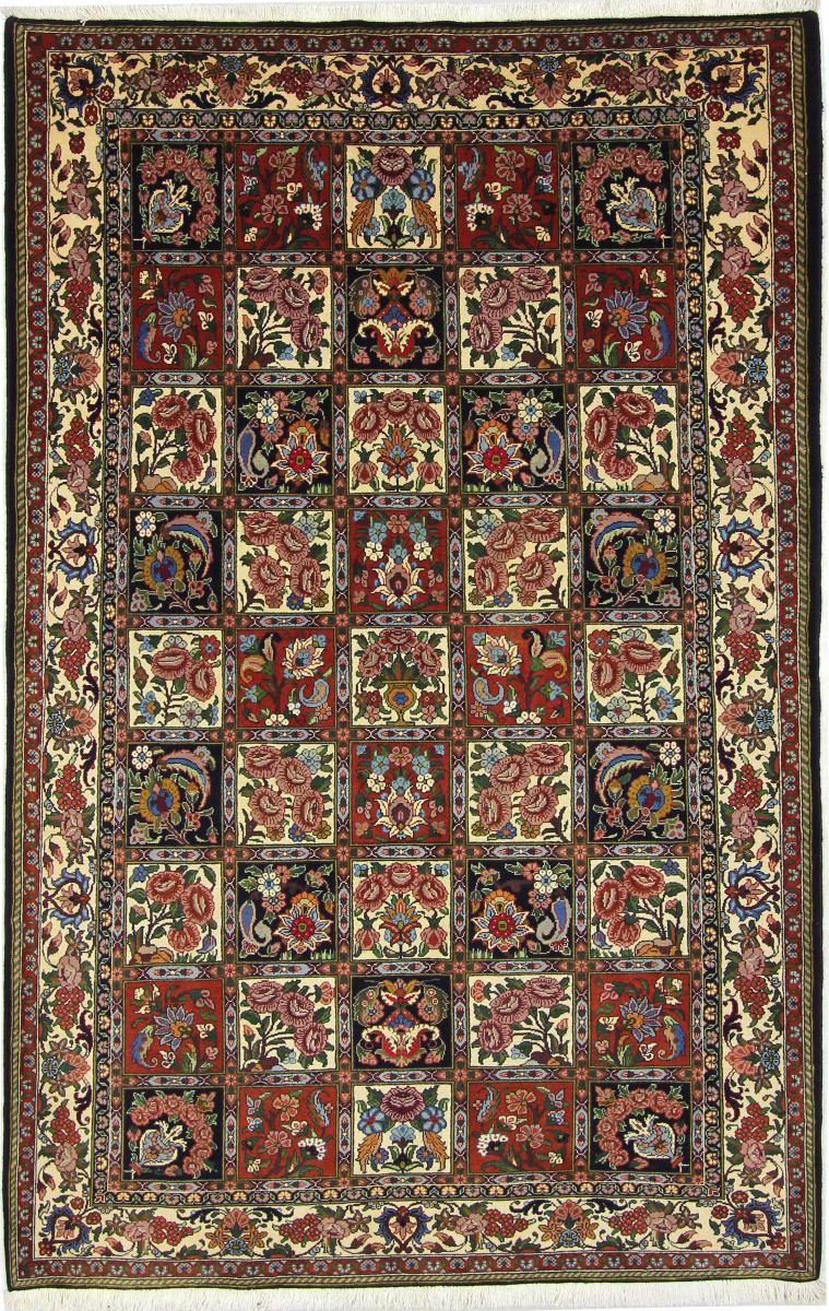 Persian Rug Bakhtiari Sherkat 8'1"x5'1" 8'1"x5'1", Persian Rug Knotted by hand