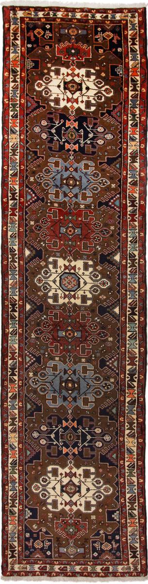 Persian Rug Ghashghai Taleghan 12'2"x3'0" 12'2"x3'0", Persian Rug Knotted by hand