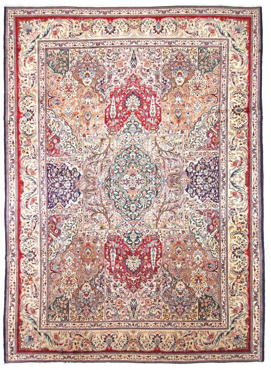 Tapis persan Tabriz 13'3"x9'9" 13'3"x9'9", Tapis persan Noué à la main