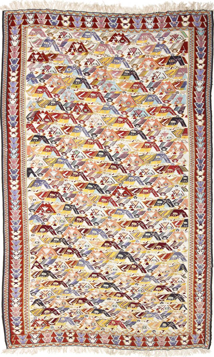Persisk matta Kilim Senneh 256x161 256x161, Persisk matta Knuten för hand