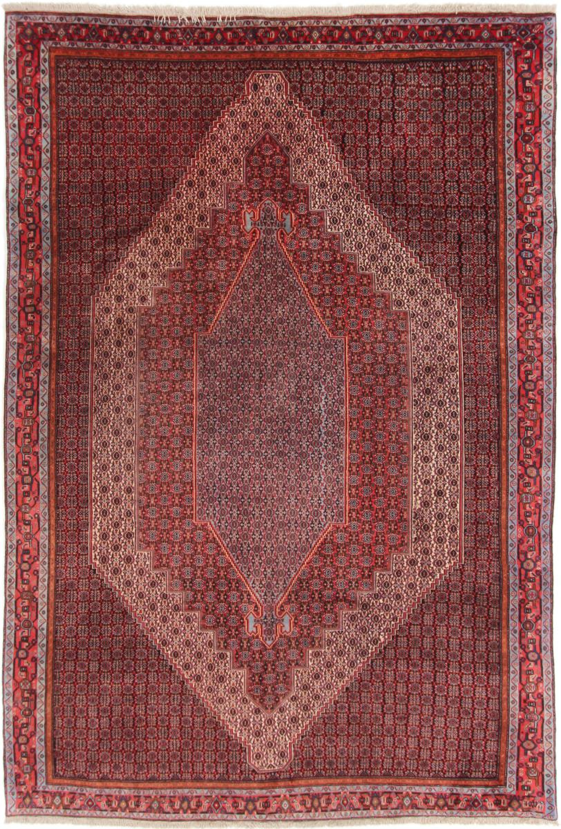 Tapis persan Sanandaj 9'6"x6'7" 9'6"x6'7", Tapis persan Noué à la main