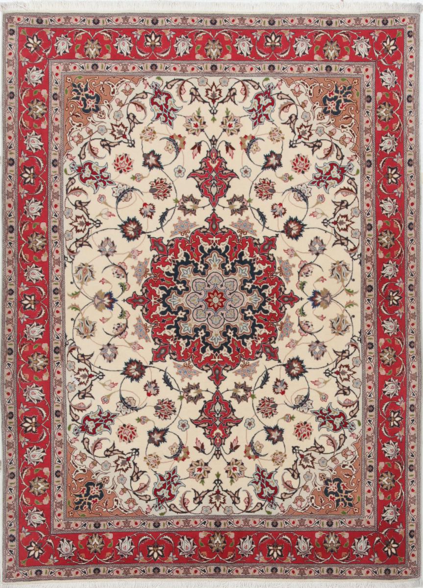 Persian Rug Tabriz 50Raj 6'11"x5'1" 6'11"x5'1", Persian Rug Knotted by hand