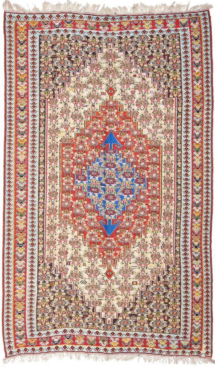 Persian Rug Kilim Senneh 8'7"x5'2" 8'7"x5'2", Persian Rug Knotted by hand