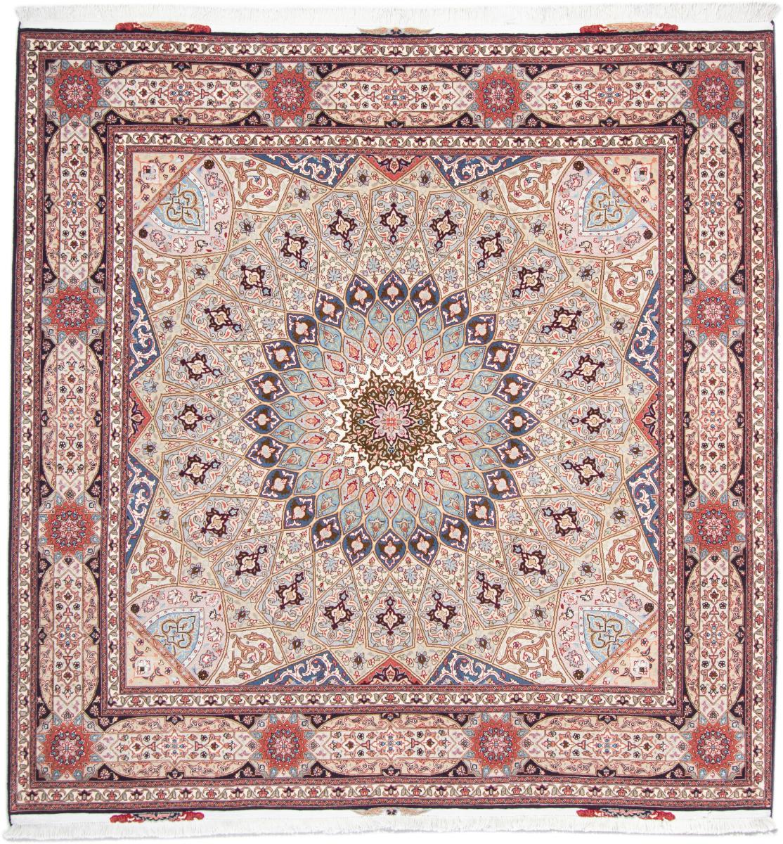 Persian Rug Tabriz 50Raj 205x205 205x205, Persian Rug Knotted by hand
