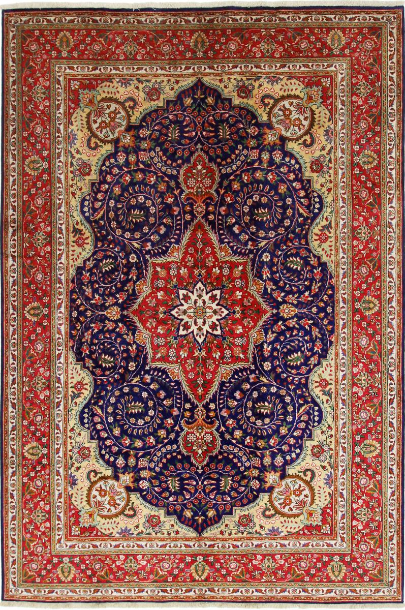 Persian Rug Tabriz 10'2"x6'10" 10'2"x6'10", Persian Rug Knotted by hand