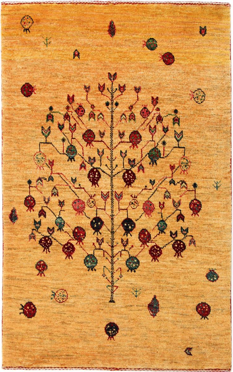 Persian Rug Persian Gabbeh Loribaft Nowbaft 4'3"x2'8" 4'3"x2'8", Persian Rug Knotted by hand