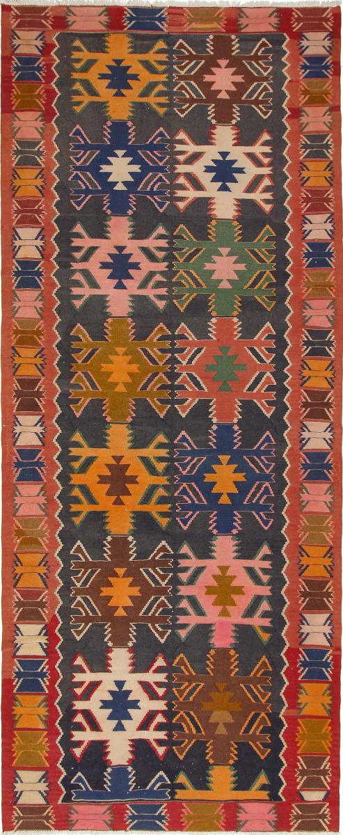 Tapis persan Kilim Fars Azerbaijan Antique 388x158 388x158, Tapis persan Tissé à la main