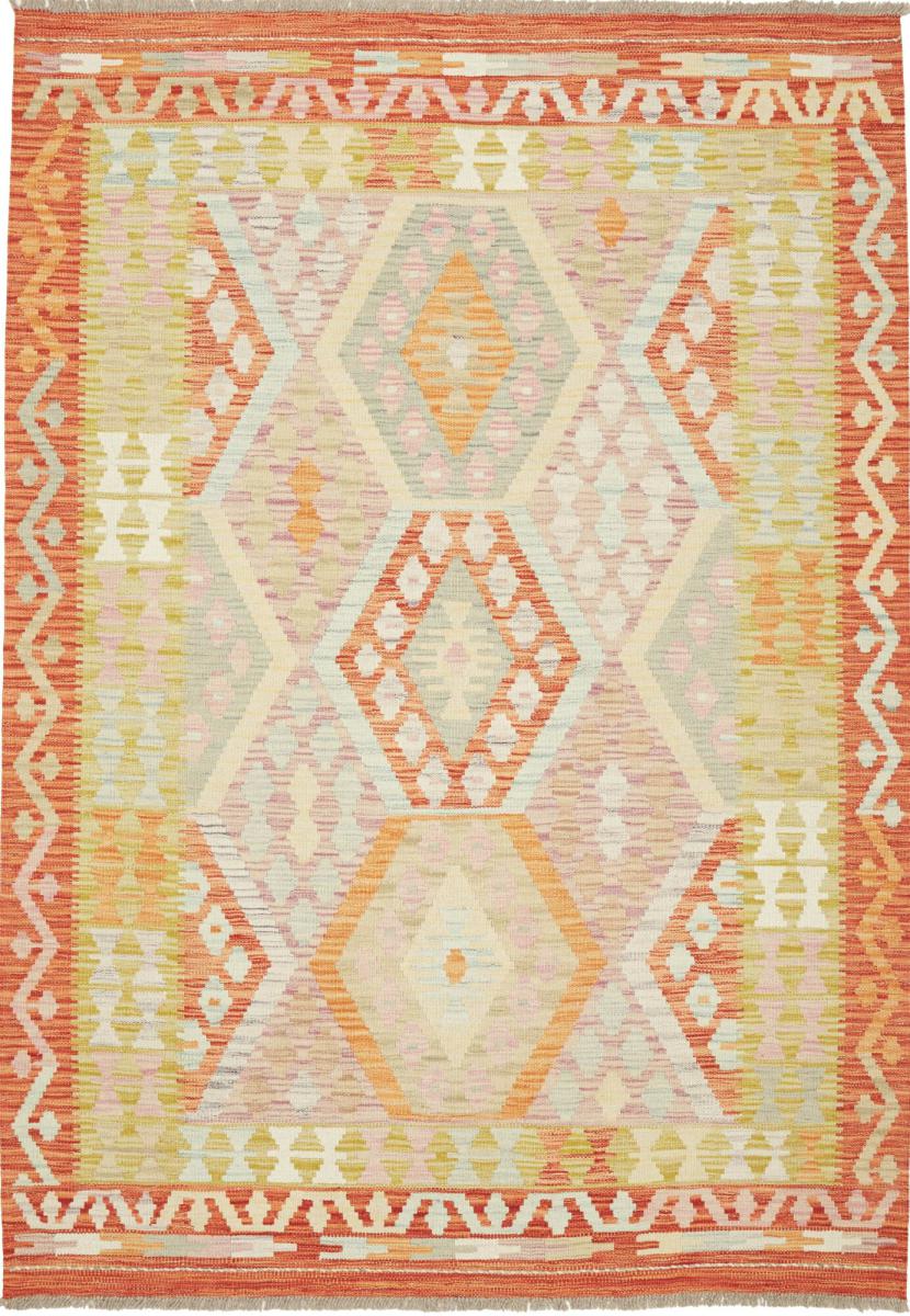 Afghanska mattan Kilim Afghan 6'0"x4'4" 6'0"x4'4", Persisk matta handvävd 