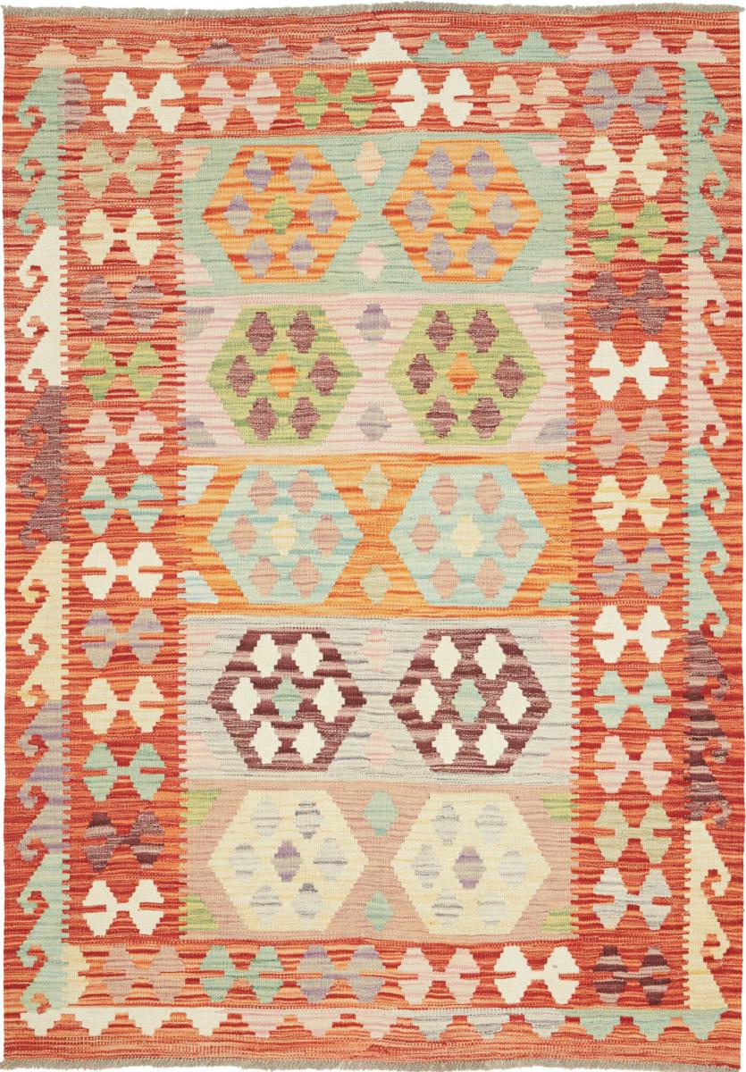 Afghan rug Kilim Afghan 5'11"x4'2" 5'11"x4'2", Persian Rug Woven by hand