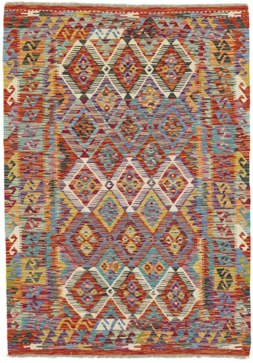 Tapis afghan Kilim Afghan 186x131 186x131, Tapis persan Tissé à la main