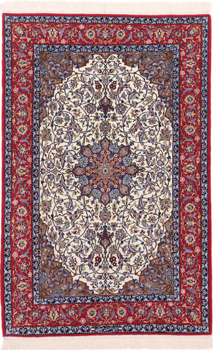 Perzsa szőnyeg Iszfahán Selyemfonal 169x114 169x114, Perzsa szőnyeg Kézzel csomózva
