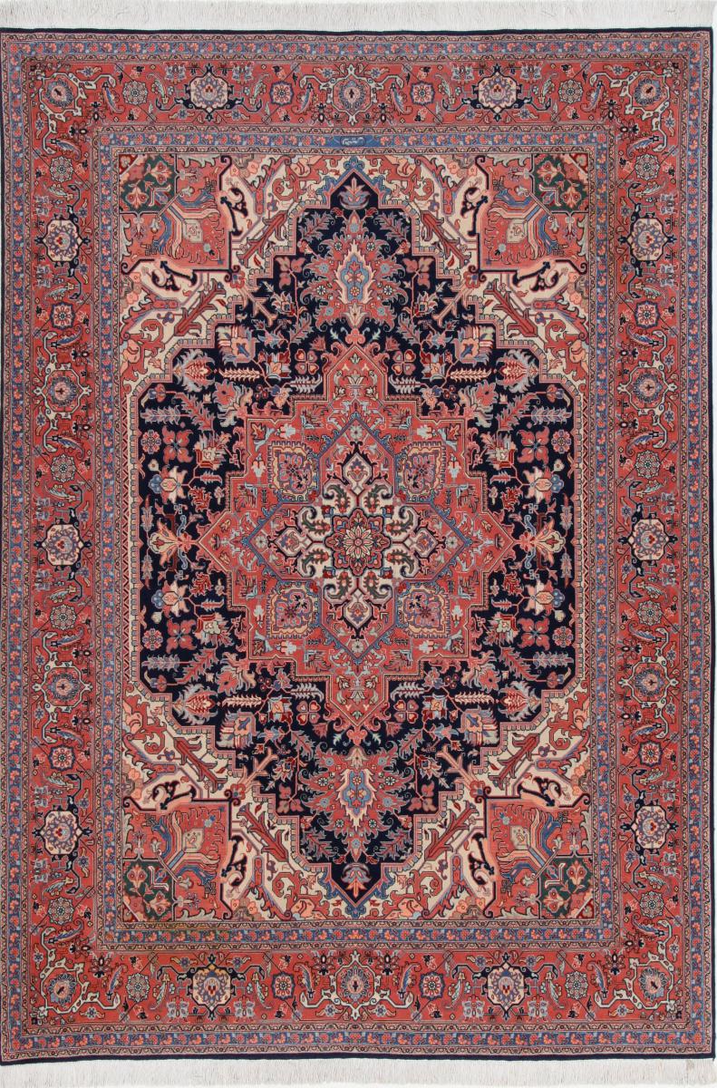 Persian Rug Tabriz 50Raj 8'3"x5'8" 8'3"x5'8", Persian Rug Knotted by hand