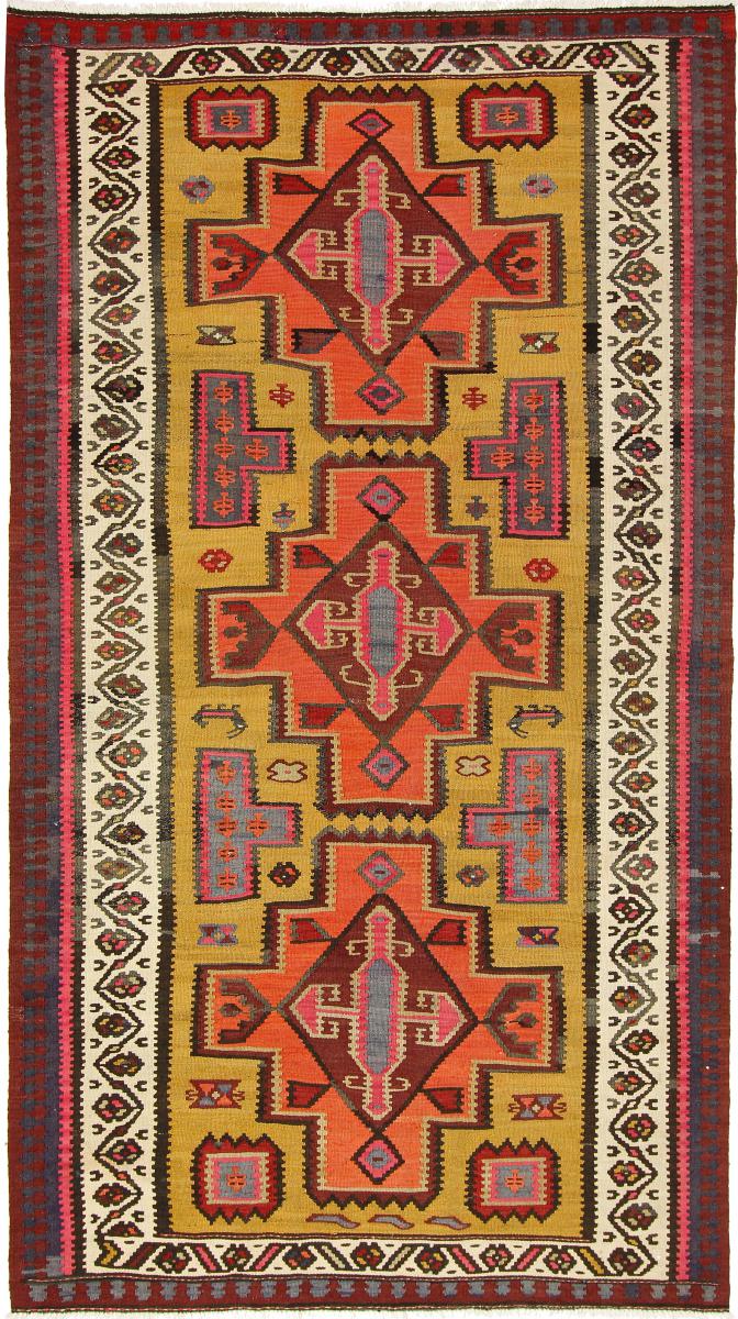 Persisk teppe Kelim Fars Azerbaijan Antikke 281x162 281x162, Persisk teppe Handwoven 