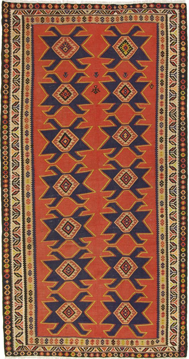 Persian Rug Kilim Fars Azerbaijan Antique 9'8"x5'2" 9'8"x5'2", Persian Rug Woven by hand