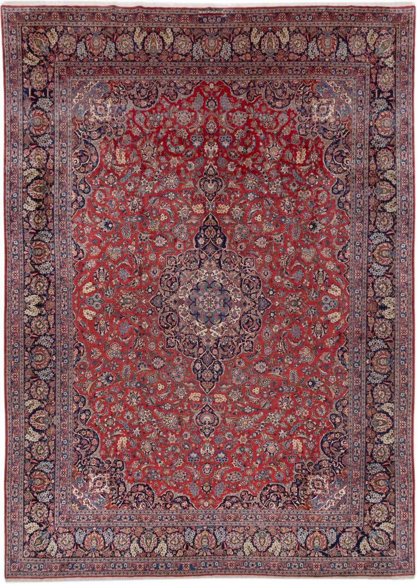 Tapis persan Kashan Antique Signé 454x328 454x328, Tapis persan Noué à la main