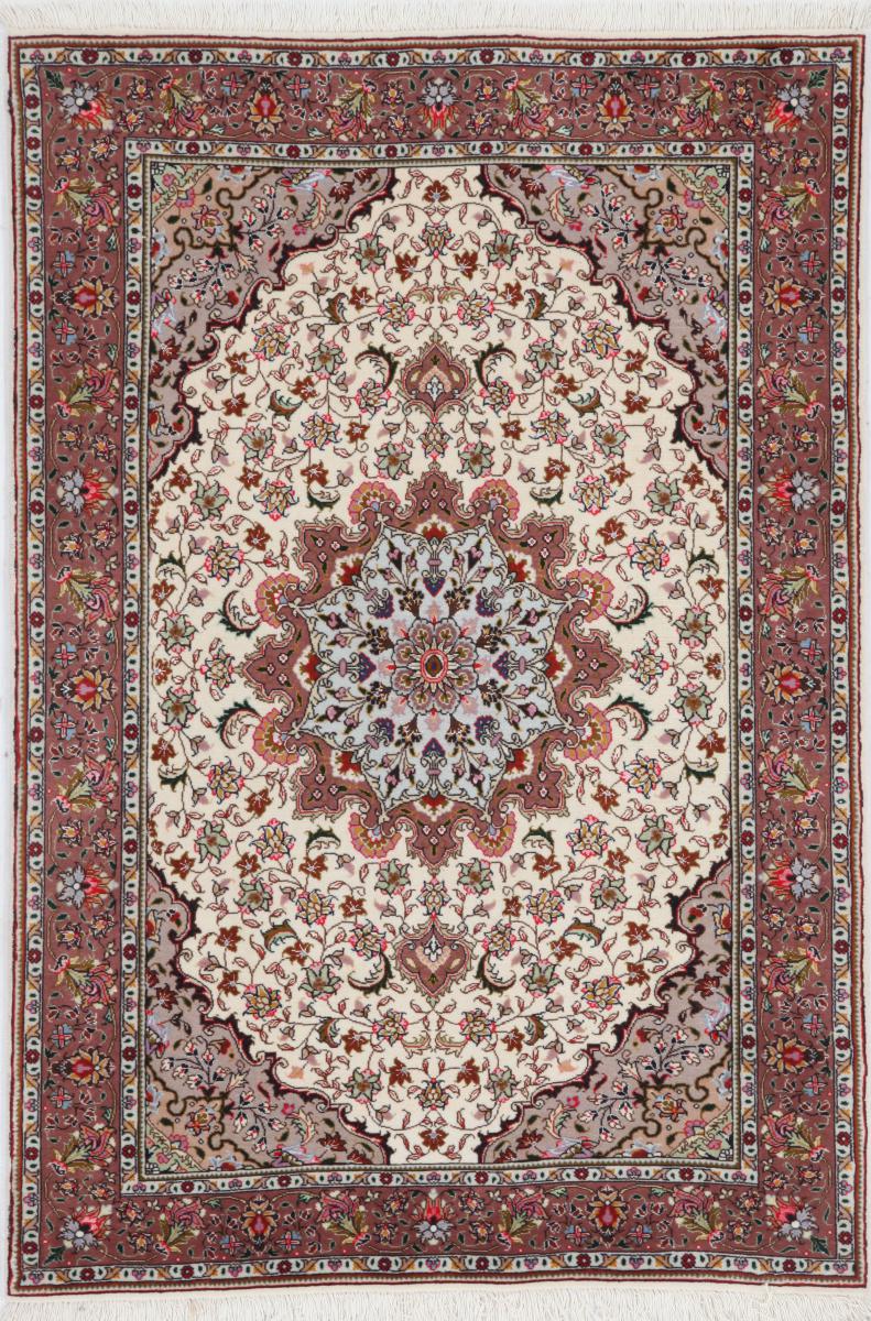 Persian Rug Tabriz 50Raj 4'11"x3'5" 4'11"x3'5", Persian Rug Knotted by hand