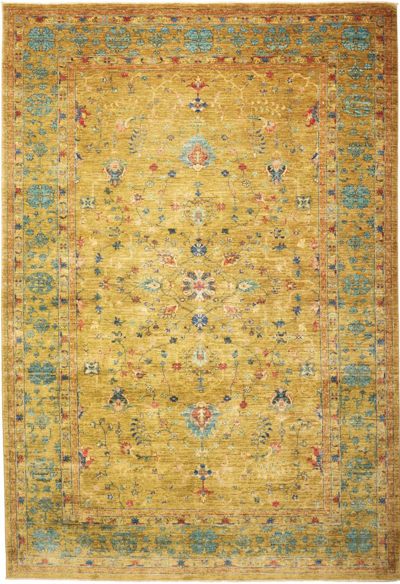 Pakistani rug Ziegler Design 9'8"x6'8" 9'8"x6'8", Persian Rug Knotted by hand