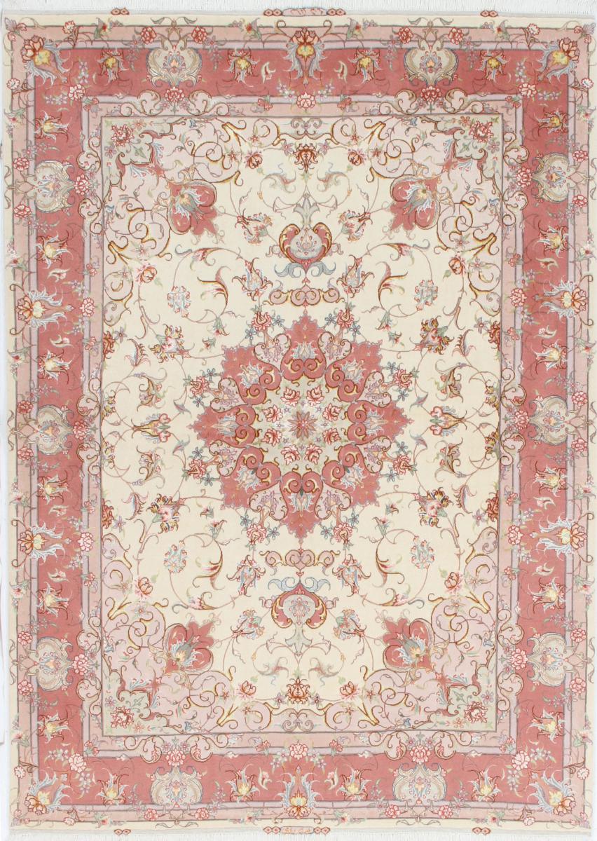 Persian Rug Tabriz 50Raj 6'8"x5'0" 6'8"x5'0", Persian Rug Knotted by hand
