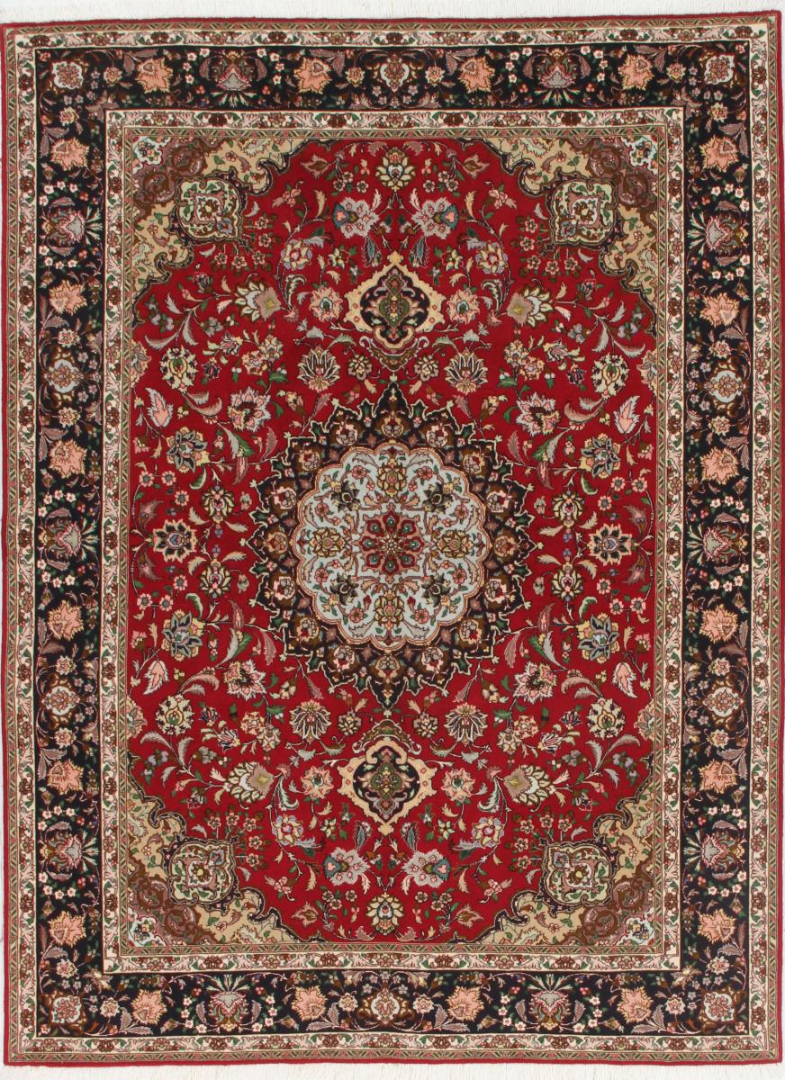 Persian Rug Tabriz 50Raj 6'8"x5'1" 6'8"x5'1", Persian Rug Knotted by hand