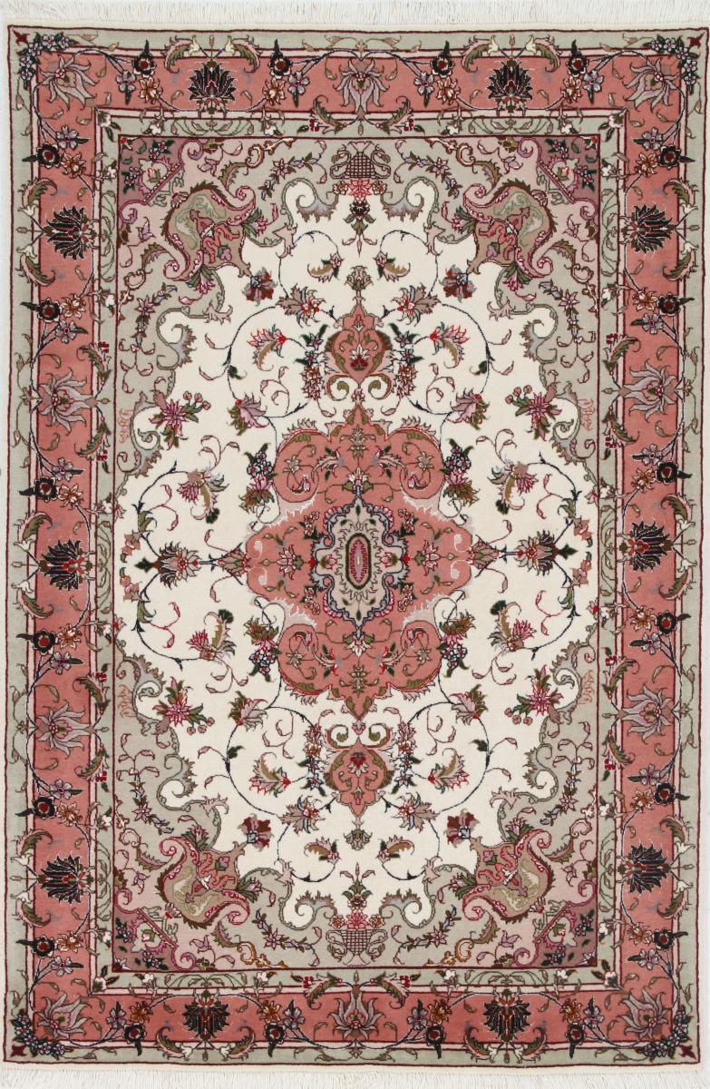 Persian Rug Tabriz 50Raj 4'11"x3'3" 4'11"x3'3", Persian Rug Knotted by hand