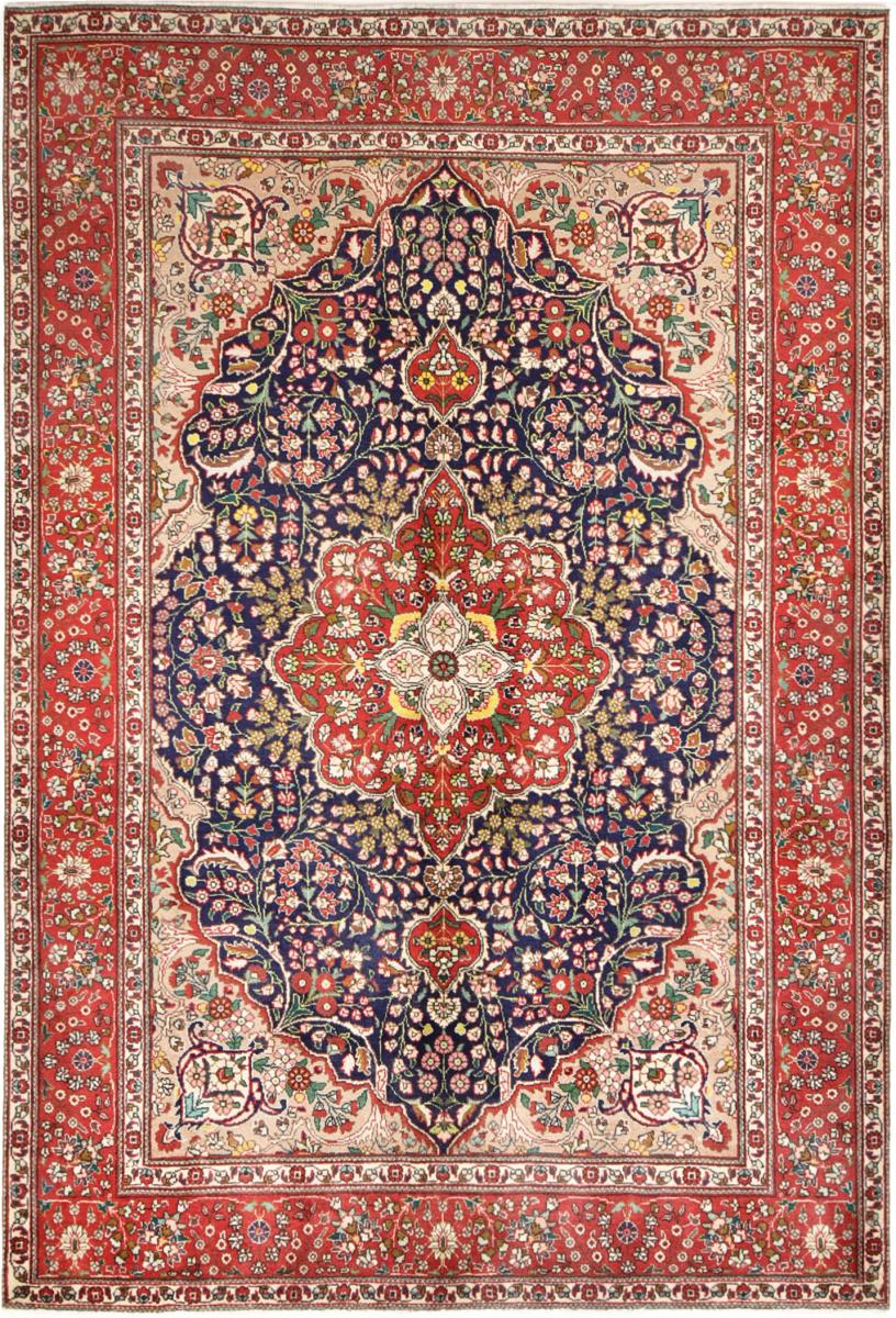 Persian Rug Tabriz 9'11"x6'8" 9'11"x6'8", Persian Rug Knotted by hand