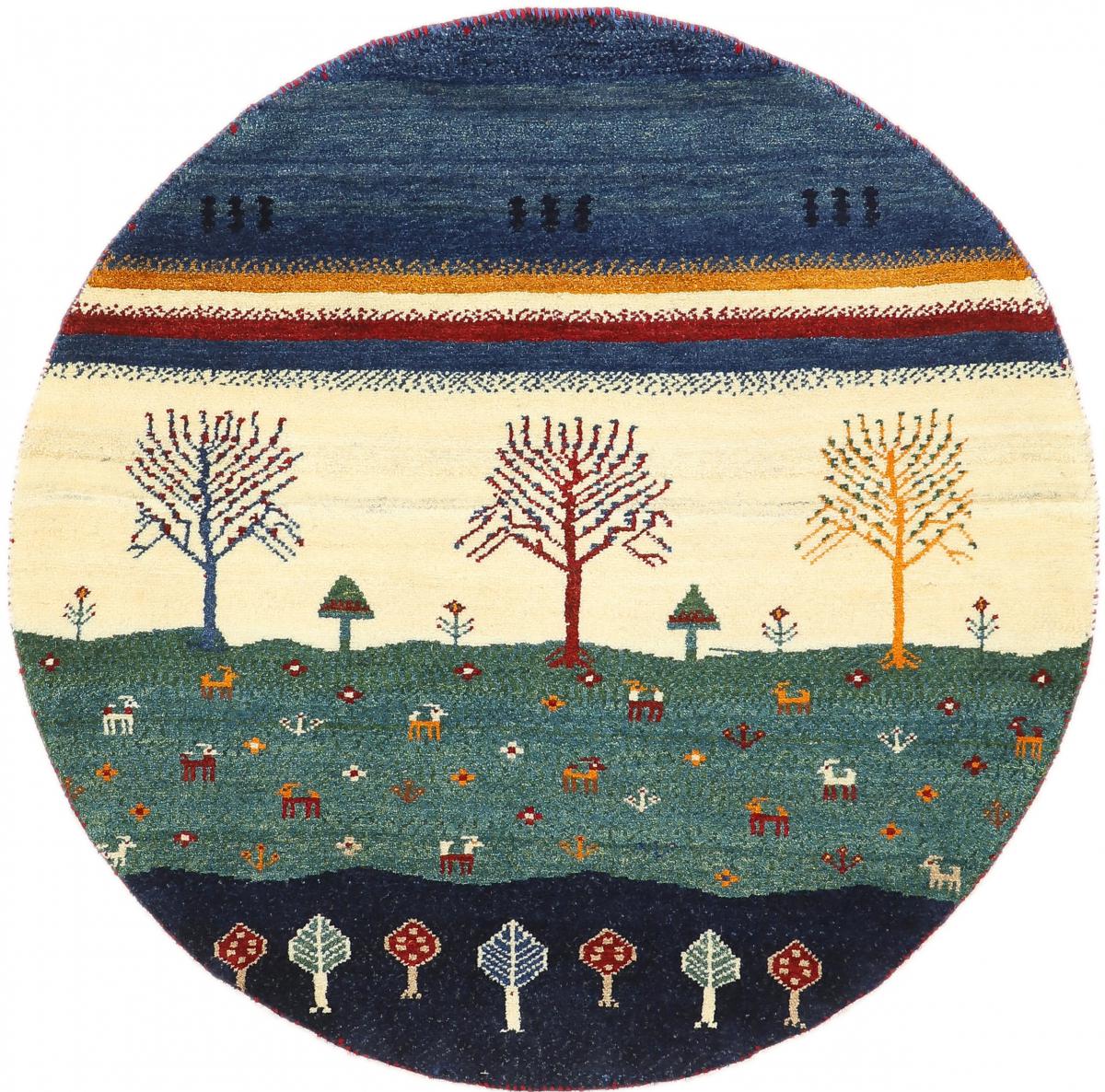 Perzisch tapijt Perzisch Gabbeh Loribaft Nature 3'1"x3'1" 3'1"x3'1", Perzisch tapijt Handgeknoopte