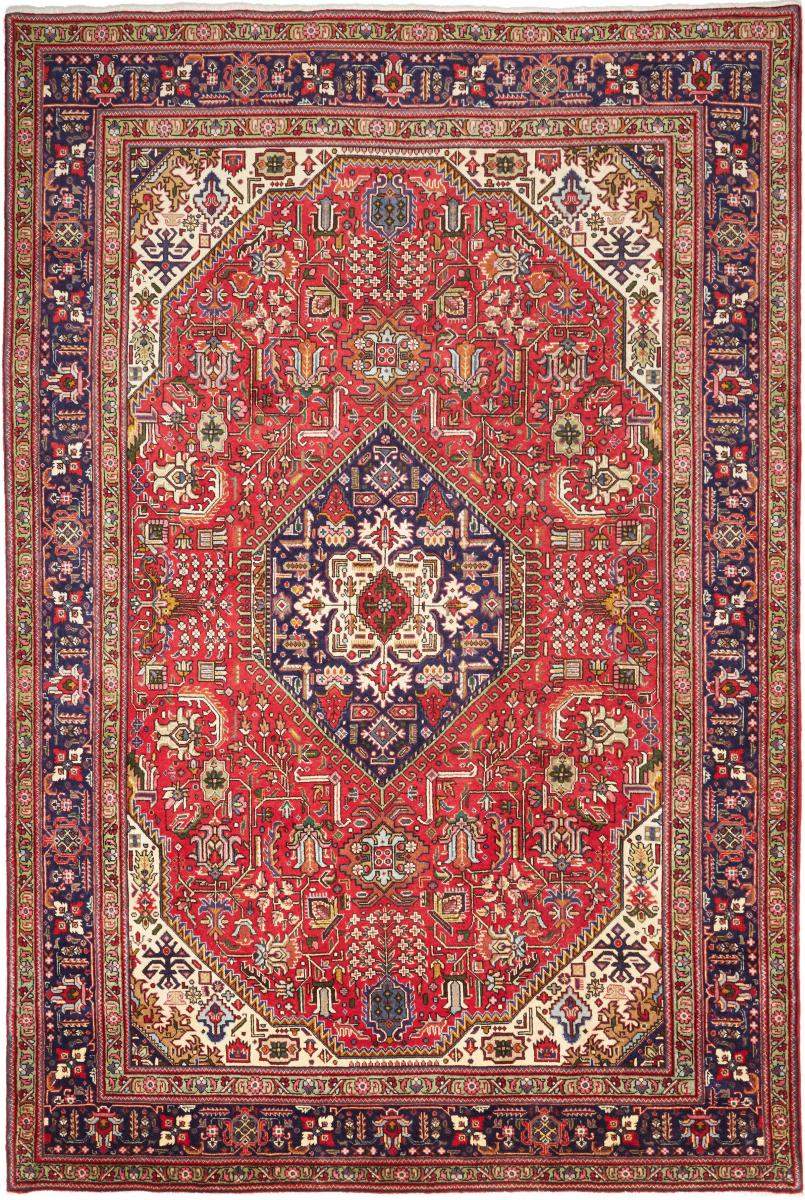 Tapis persan Tabriz 10'0"x6'8" 10'0"x6'8", Tapis persan Noué à la main