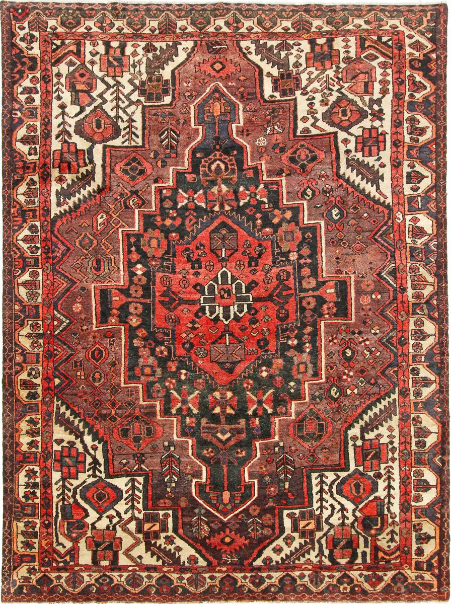 Persian Rug Bakhtiari 9'7"x7'1" 9'7"x7'1", Persian Rug Knotted by hand