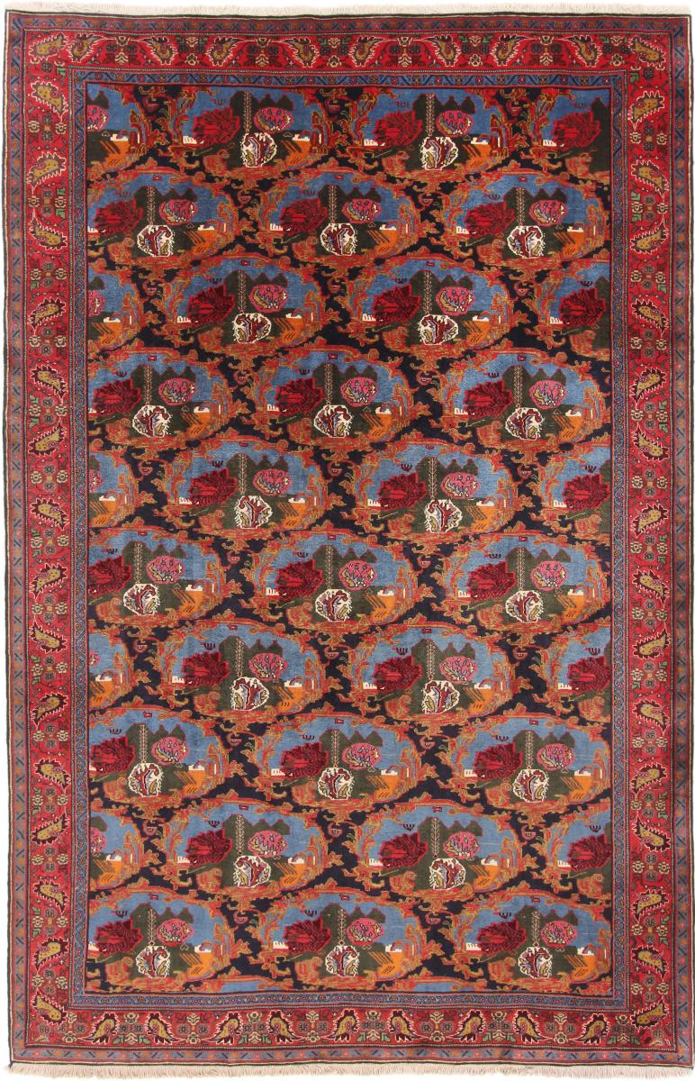 Tapis persan Sanandaj 9'11"x6'5" 9'11"x6'5", Tapis persan Noué à la main