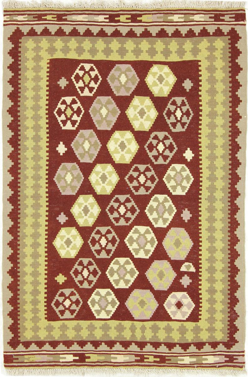 Persian Rug Kilim Fars 4'11"x3'4" 4'11"x3'4", Persian Rug Woven by hand