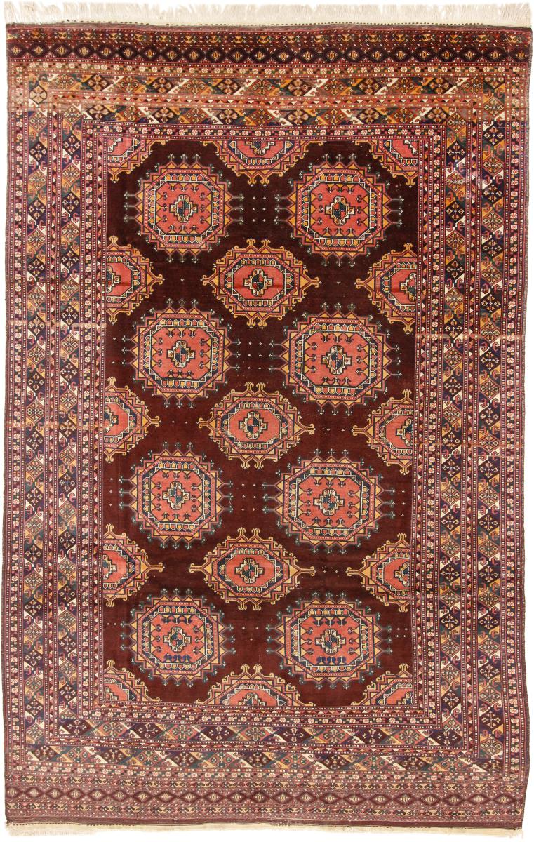 Persian Rug Turkaman 9'7"x6'2" 9'7"x6'2", Persian Rug Knotted by hand