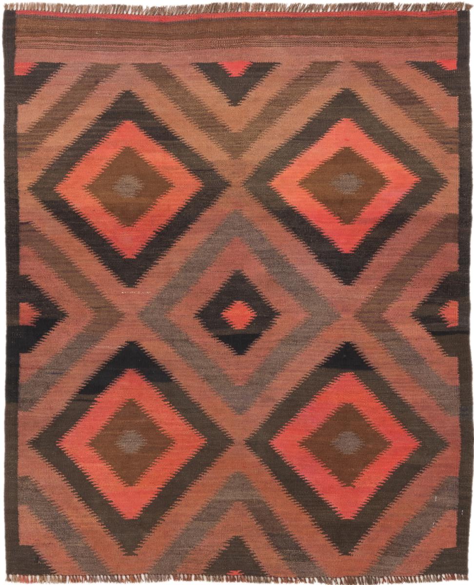 Afghanischer Teppich Kelim Afghan 5'1"x4'2" 5'1"x4'2", Perserteppich Handgewebt