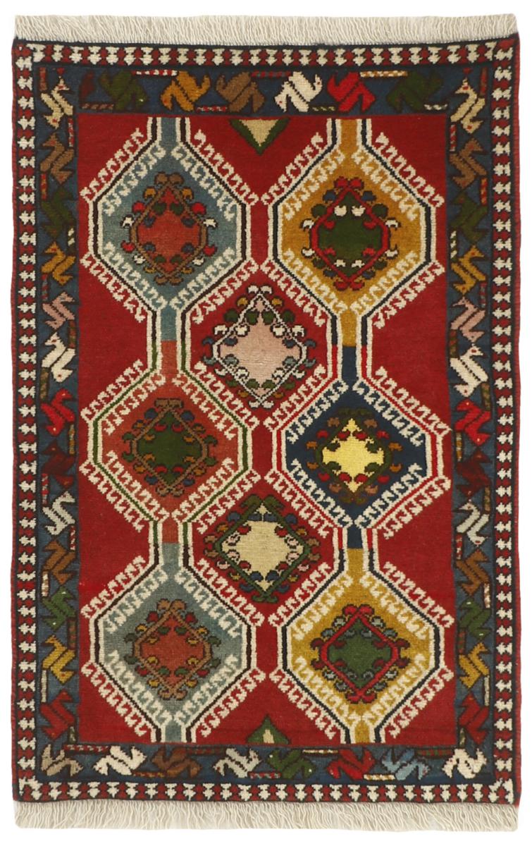 Perzisch tapijt Yalameh 3'4"x2'0" 3'4"x2'0", Perzisch tapijt Handgeknoopte