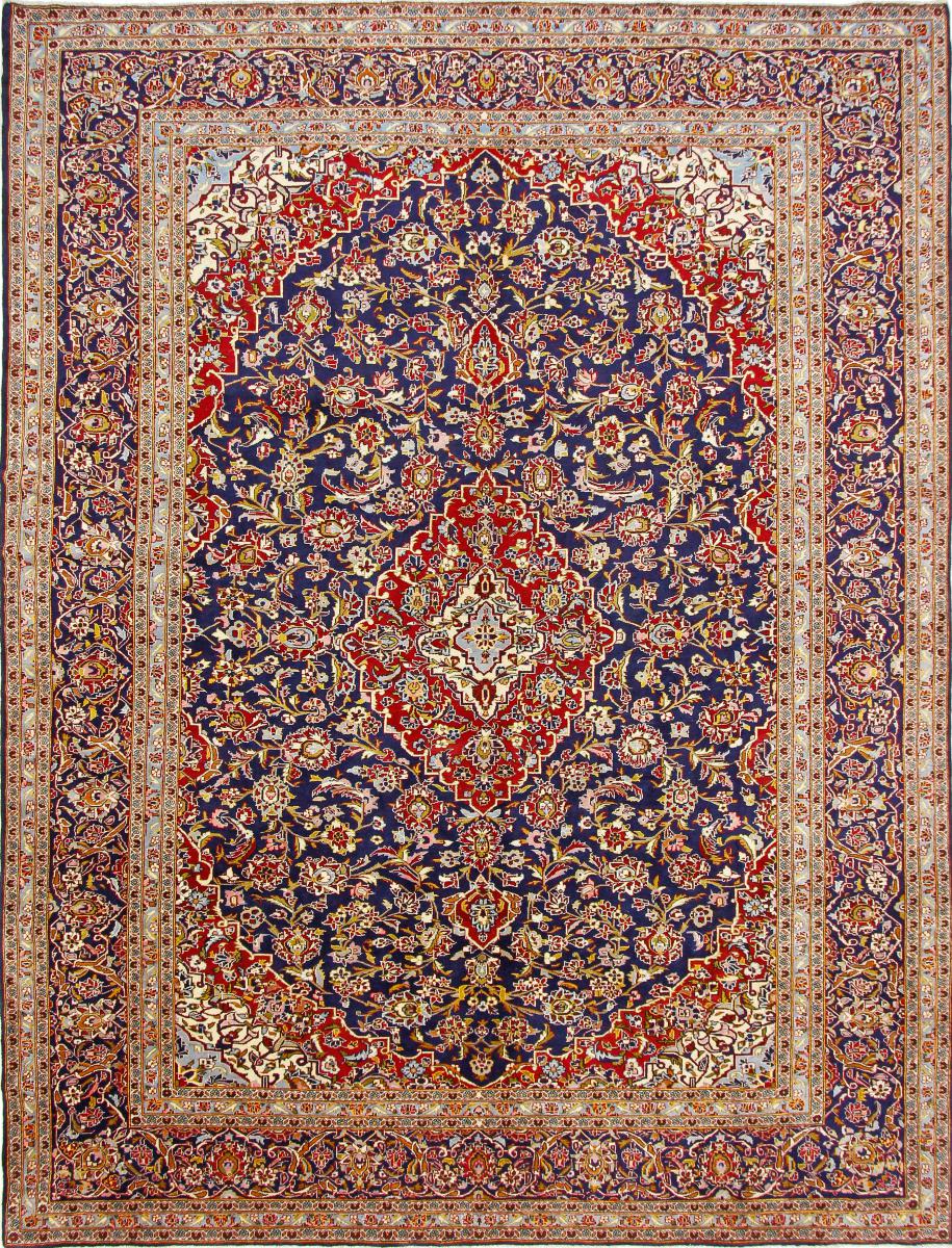 Περσικό χαλί Keshan 398x302 398x302, Περσικό χαλί Οι κόμποι έγιναν με το χέρι