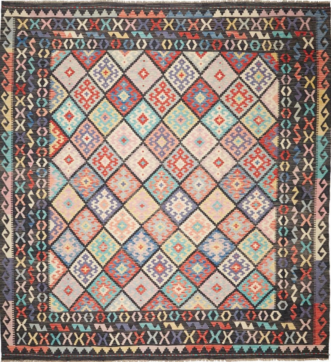 Afganistan-matto Kelim Afghan 291x269 291x269, Persialainen matto kudottu