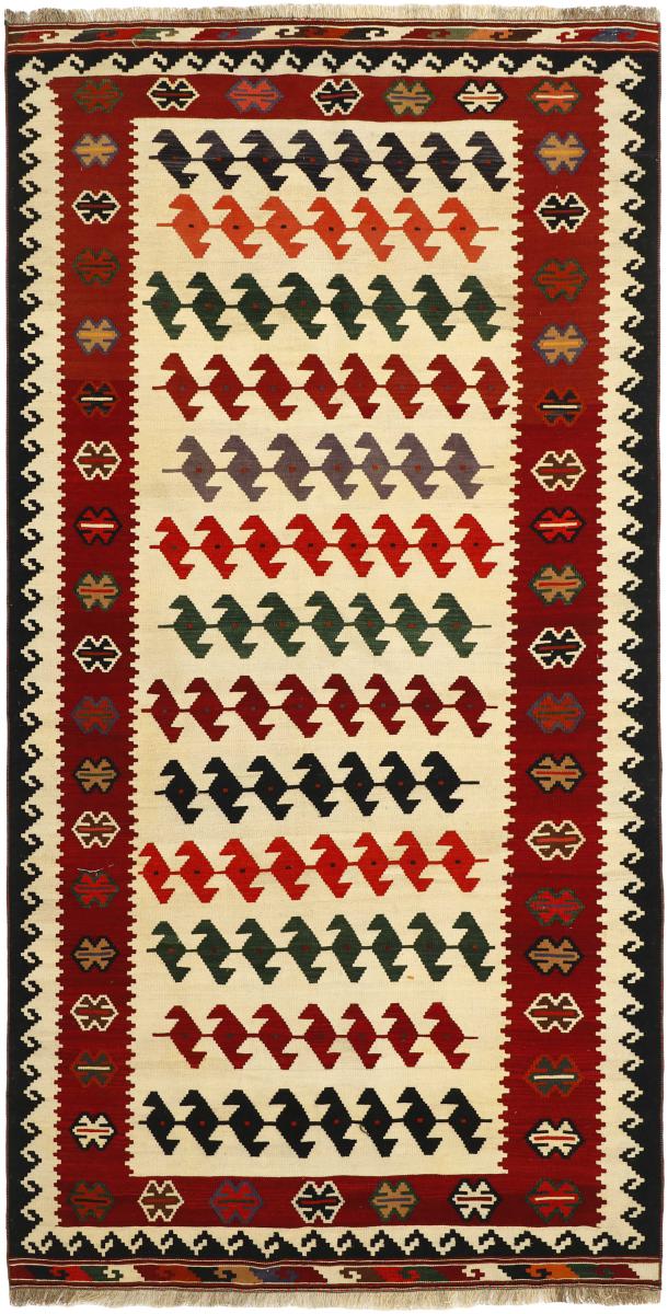 Persisk tæppe Kelim Fars Heritage 301x157 301x157, Persisk tæppe Håndvævet