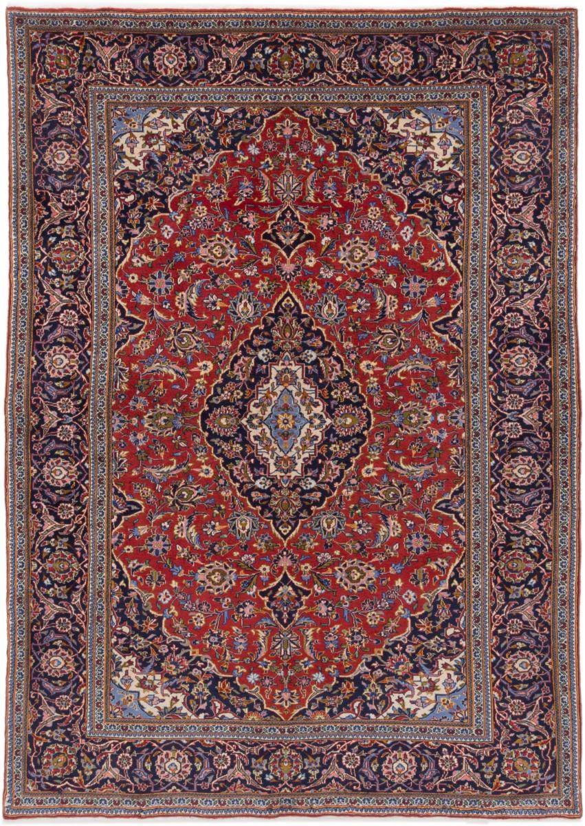 Persian Rug Keshan 9'1"x6'6" 9'1"x6'6", Persian Rug Knotted by hand