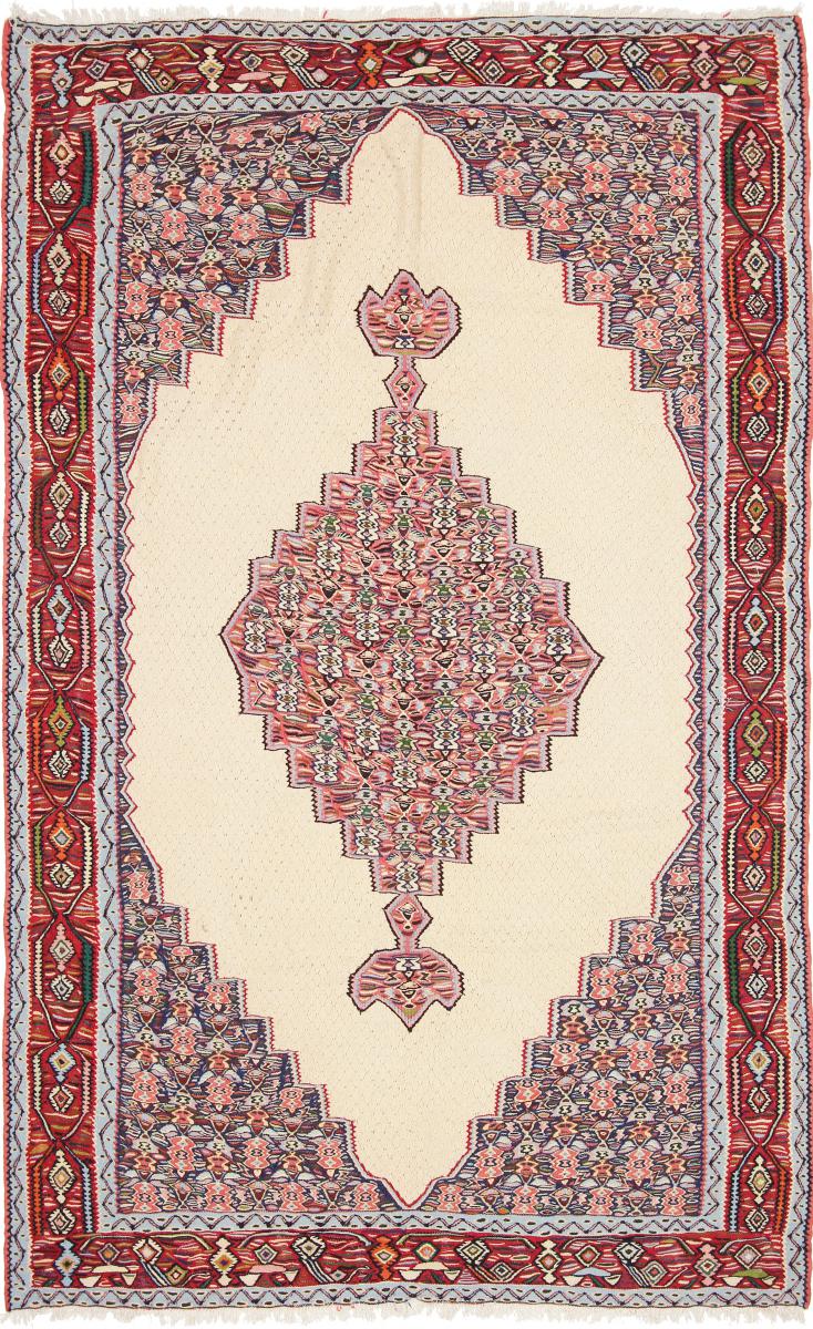 Perzisch tapijt Kilim Senneh 8'2"x5'0" 8'2"x5'0", Perzisch tapijt Handgeknoopte