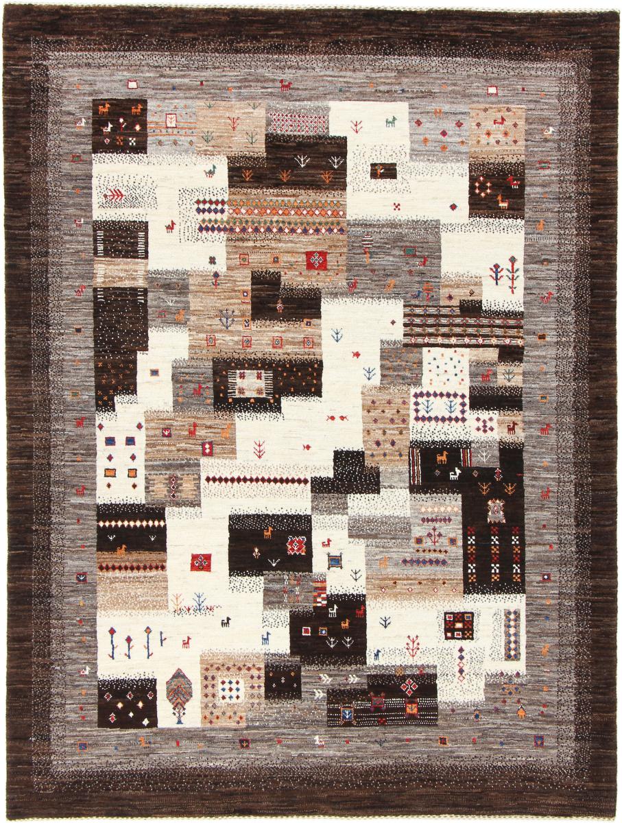 Tapis persan Persan Gabbeh Loribaft Nowbaft 193x147 193x147, Tapis persan Noué à la main