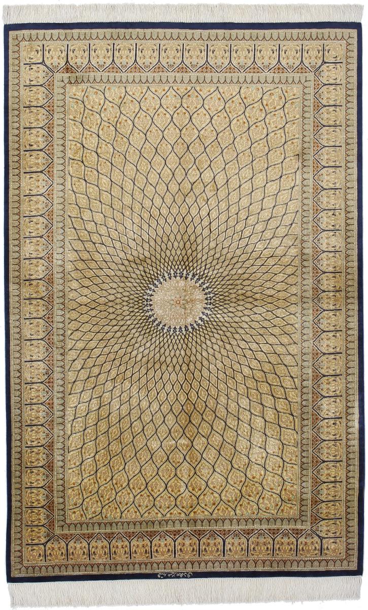 Persialainen matto Ghom Silkki 151x96 151x96, Persialainen matto Solmittu käsin
