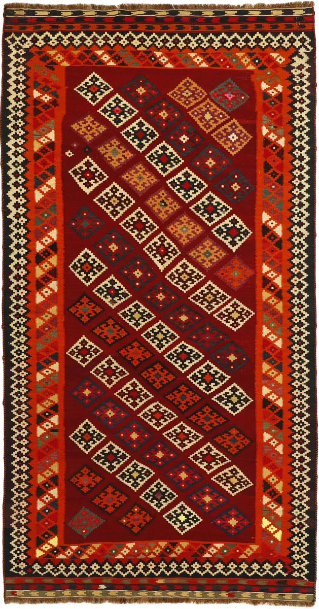 Persian Rug Kilim Fars Heritage 9'3"x4'10" 9'3"x4'10", Persian Rug Woven by hand