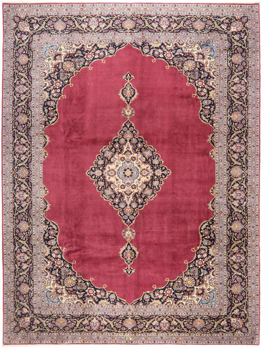 Persian Rug Keshan Old 13'1"x10'0" 13'1"x10'0", Persian Rug Knotted by hand