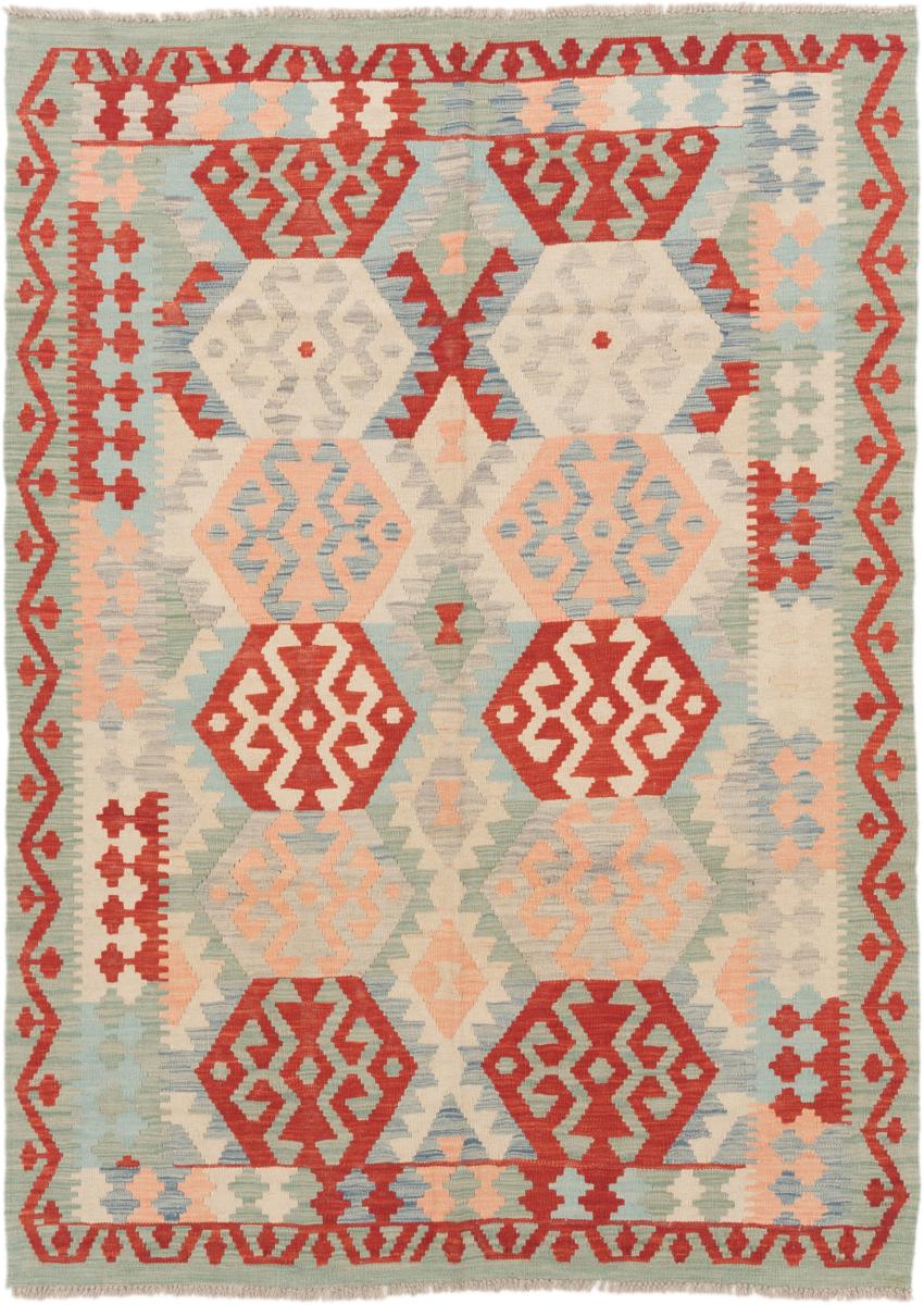 アフガンカーペット キリム アフガン 6'7"x4'9" 6'7"x4'9",  ペルシャ絨毯 手織り
