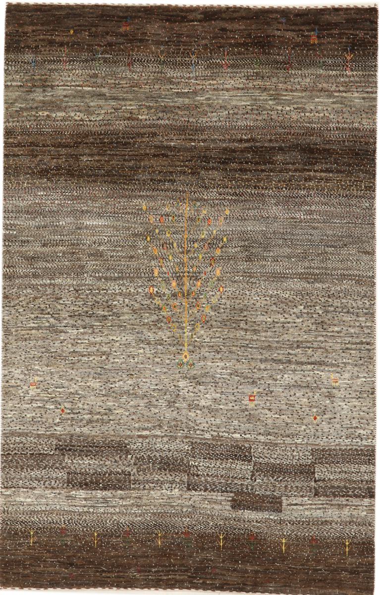 Persian Rug Persian Gabbeh Loribaft Nature 6'0"x3'10" 6'0"x3'10", Persian Rug Knotted by hand