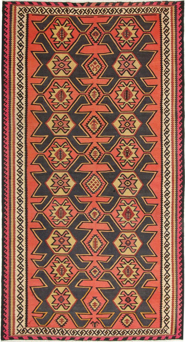 Persian Rug Kilim Fars Azerbaijan Antique 10'10"x5'10" 10'10"x5'10", Persian Rug Woven by hand