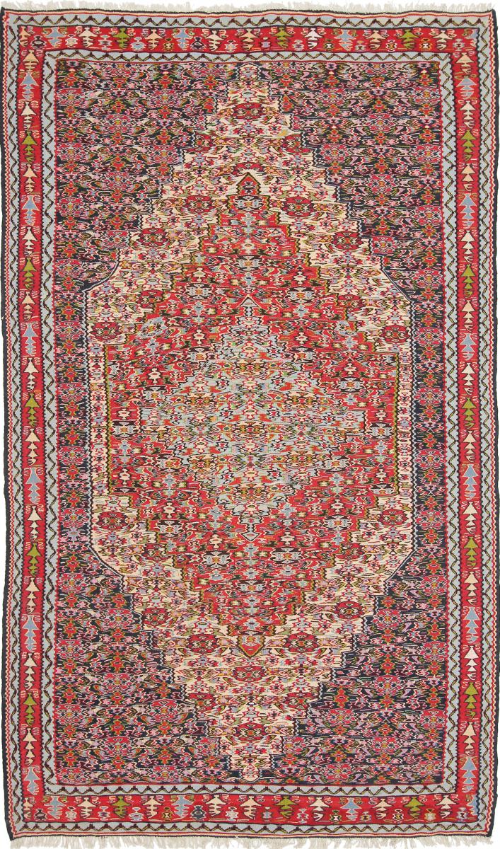 Persian Rug Kilim Senneh 8'4"x4'11" 8'4"x4'11", Persian Rug Knotted by hand