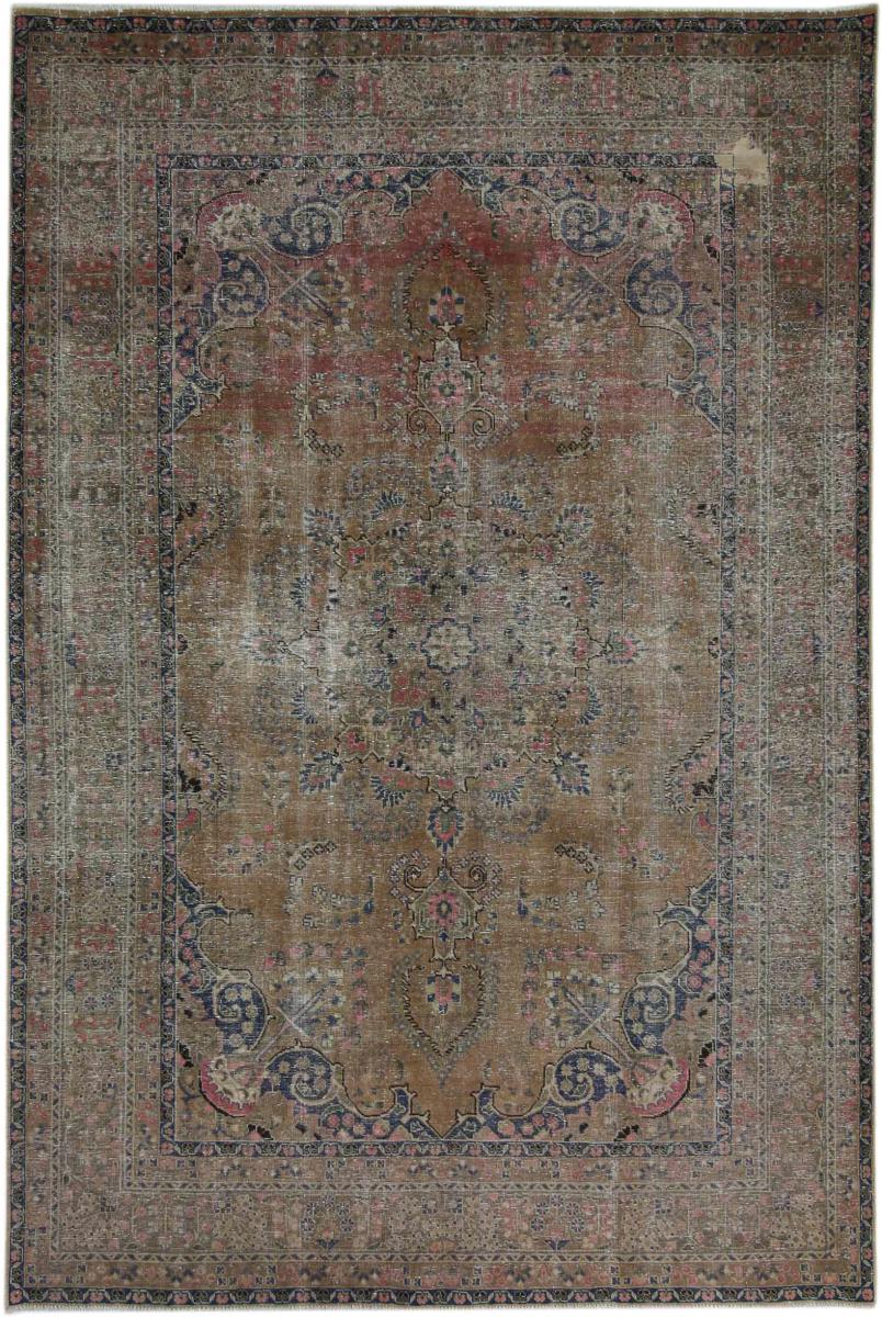 Persian Rug Vintage 9'8"x6'5" 9'8"x6'5", Persian Rug Knotted by hand
