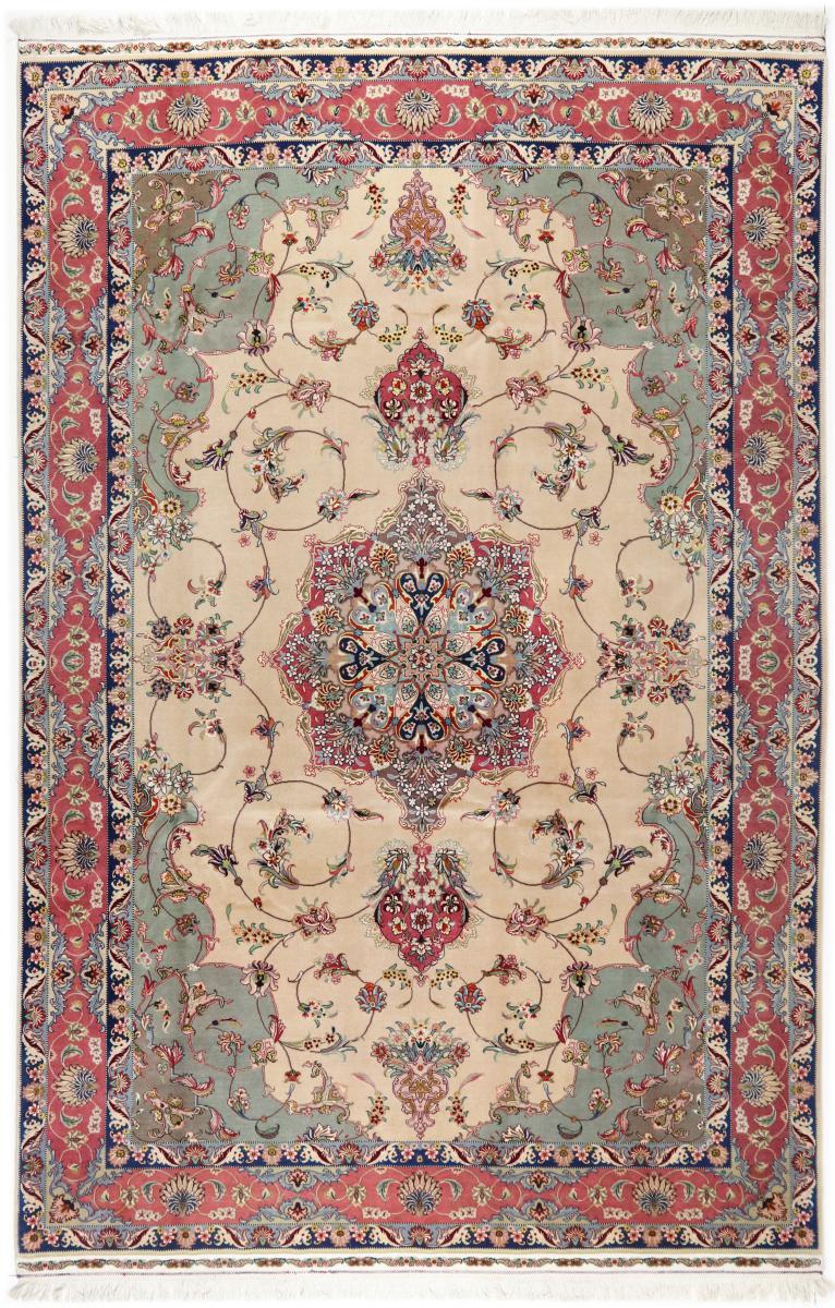 Persian Rug Tabriz Old 10'2"x6'7" 10'2"x6'7", Persian Rug Knotted by hand