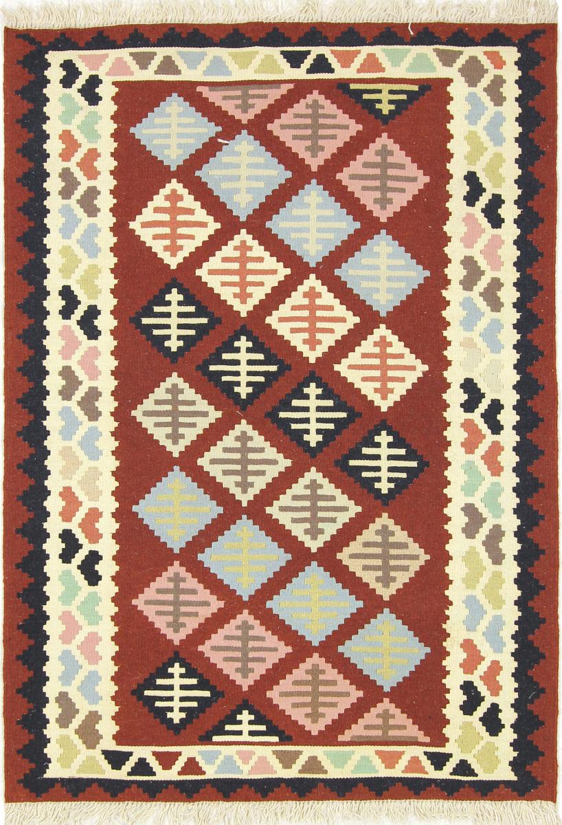 Persian Rug Kilim Fars 4'9"x3'4" 4'9"x3'4", Persian Rug Woven by hand